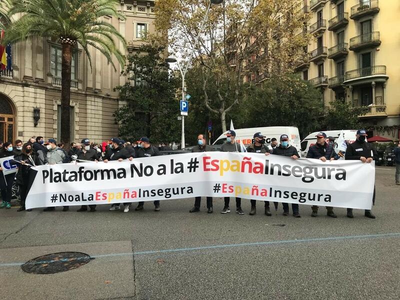 Sindicatos Policiales Se Concentran En Barcelona Contra La Reforma De