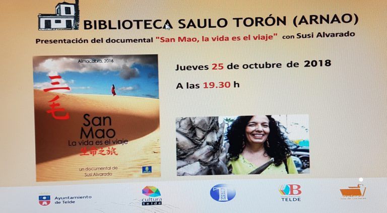 TELDE: Estreno en Telde de la proyección “San Mao, la vida es el viaje”