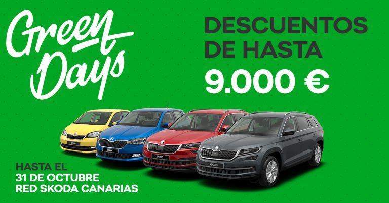 MOTOR: Solo hasta el 31 de octubre, precios de locura con los Green Days de ŠKODA Canarias