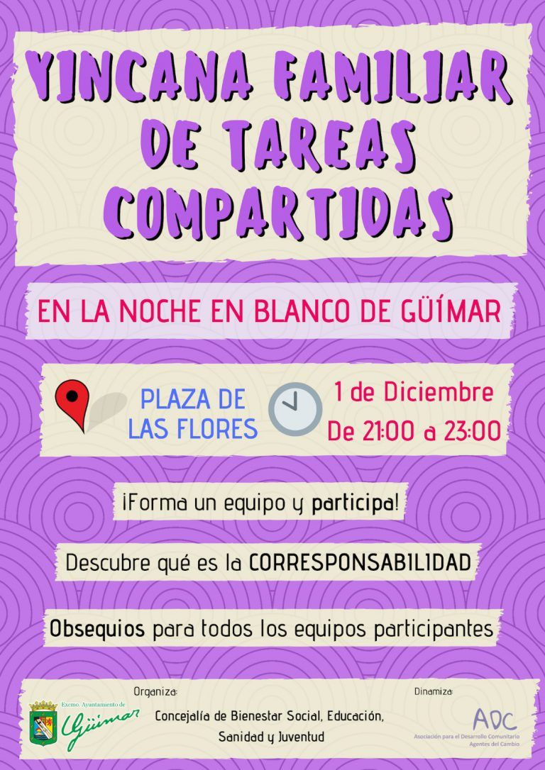 GÜIMAR: Forma un equipo y juega a la Yincana familiar de tareas compartidas