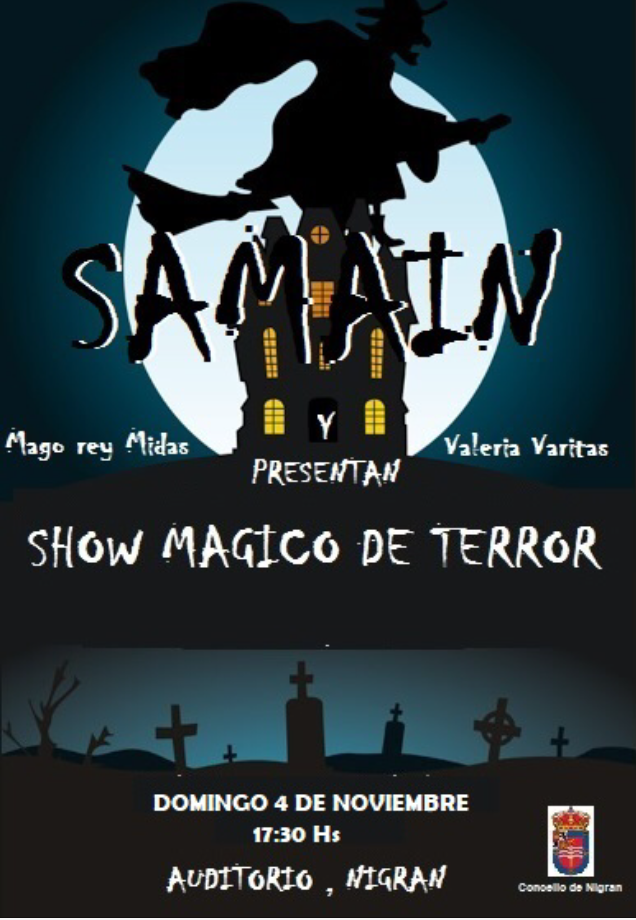 El Concello de Nigrán ofrece este domingo en el Auditorio Municipal un Show Mágico de Terror con motivo de Samaín