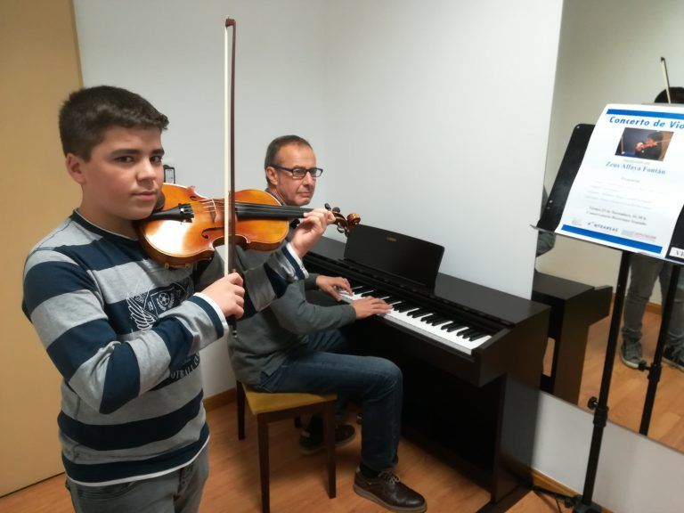 Zeus Alfaya será el primer alumno del conservatorio municipal en participar en el Concurso de Violín Ciudad de Vigo