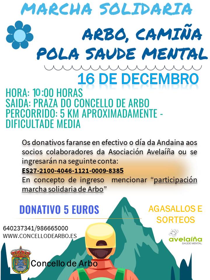 Marcha solidaria por la salud mental en Arbo