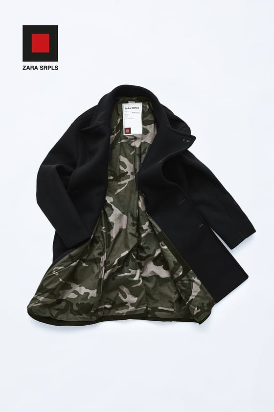 Hombre Abrigo Zara Militar