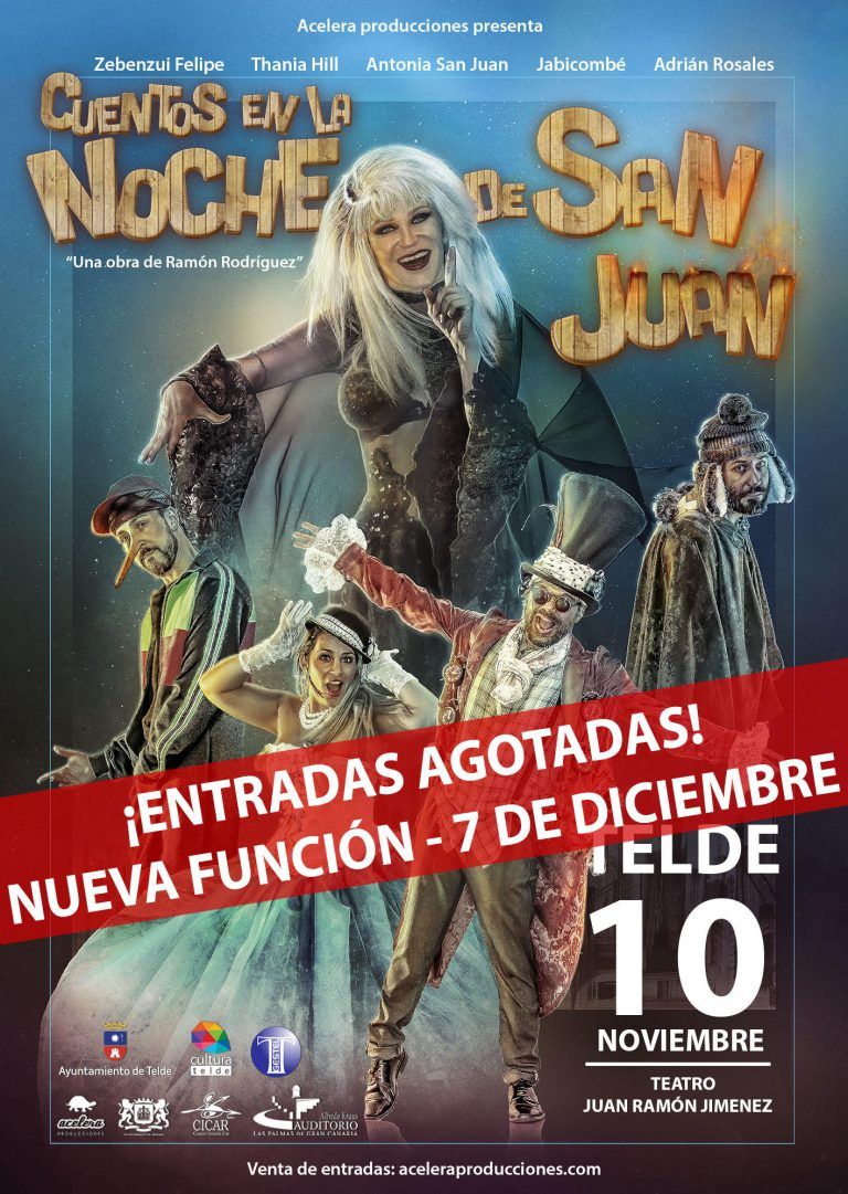 TELDE: ENTRADAS AGOTADAS para sábado 10 de noviembre de 2018 a las 21:00 horas  NUEVA FUNCIÓN Viernes 7 de diciembre de 2018 a las 21:00 horas