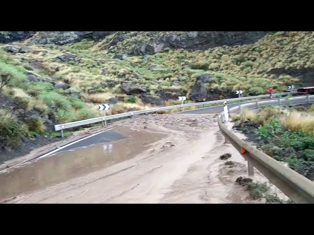 LA ALDEA DE S.N.: Las lluvias obligan al cierre de la carretera entre Agaete y La Aldea por desprendimientos