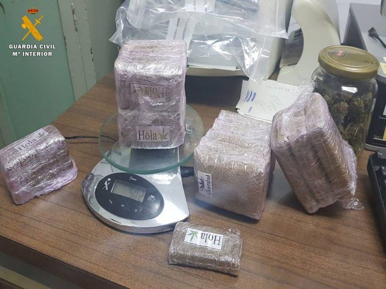 La Guardia Civil desmantela un punto de venta de drogas en la localidad zaragozana de Borja