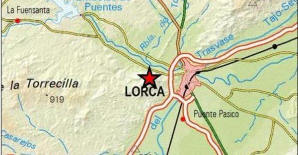 Lorca registra un terremoto de 3,5 grados de magnitud