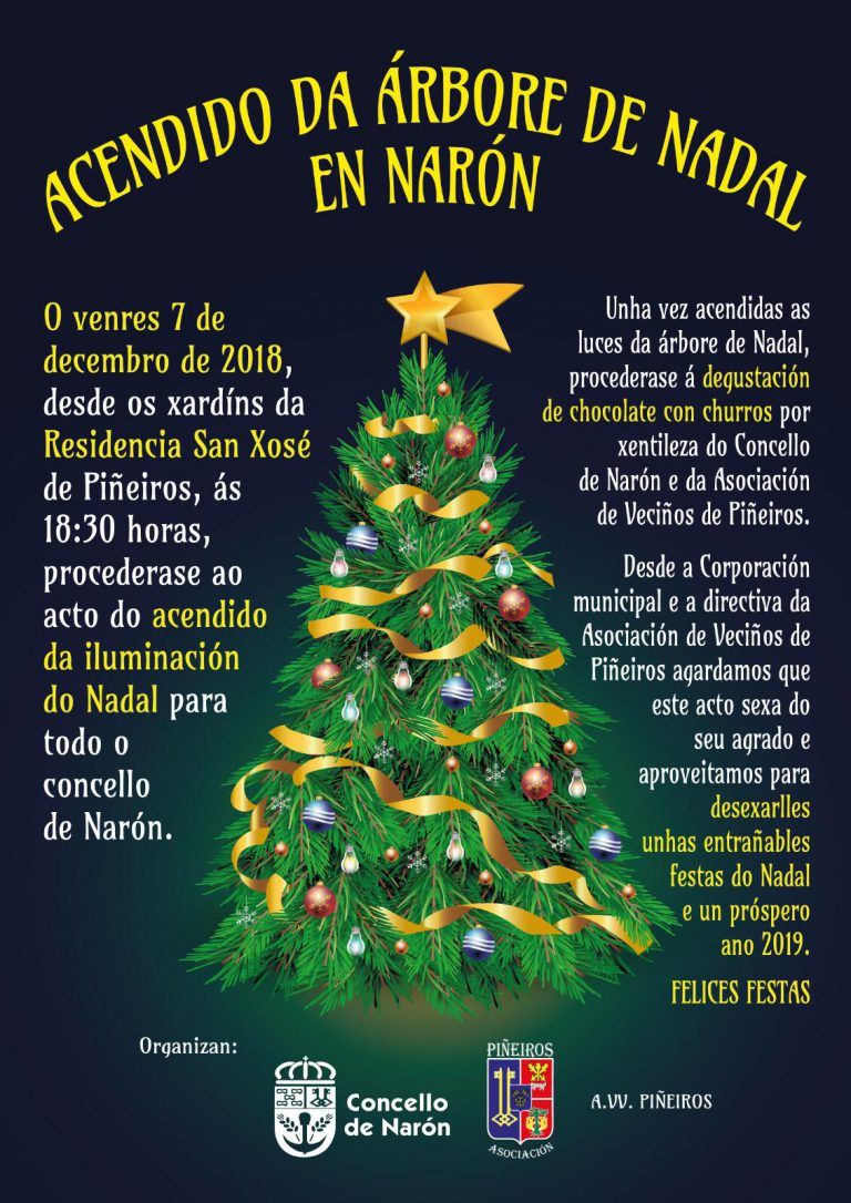 Encendido del alumbrado navideño en Narón