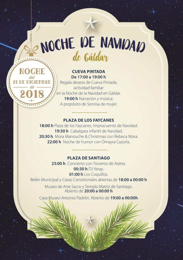 GÁLDAR: La magia de la Noche de Navidad llega este viernes a Gáldar