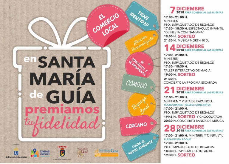 S. Mª DE GUÍA: El viernes día 7 de diciembre arrancó la campaña «Premiamos Tú Fidelidad»