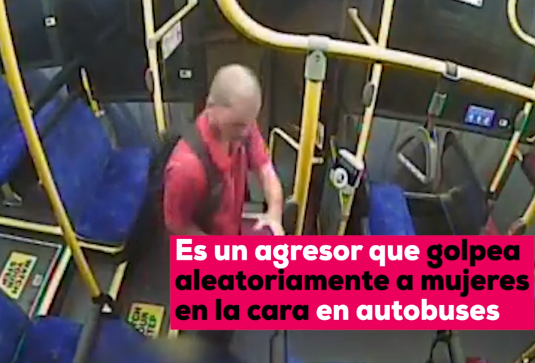 Se busca a un hombre que golpea a mujeres en autobuses