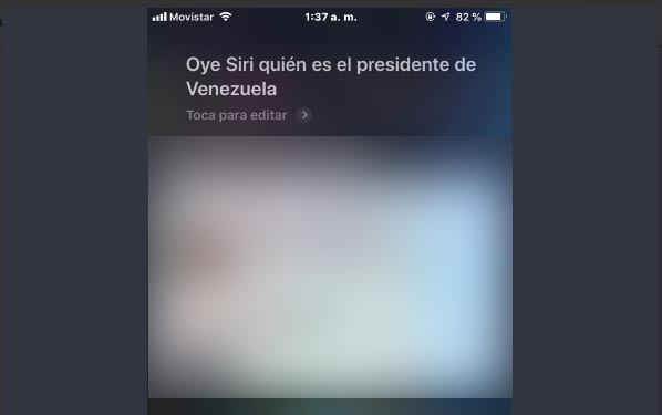 La sorprendente respuesta de Siri cuando preguntas quién es el presidente de Venezuela