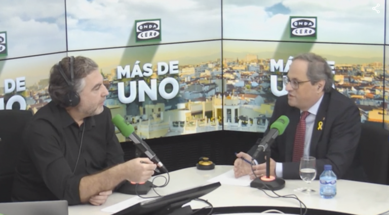 Así fue la magistral entrevista de Carlos Alsina a Quim Torra