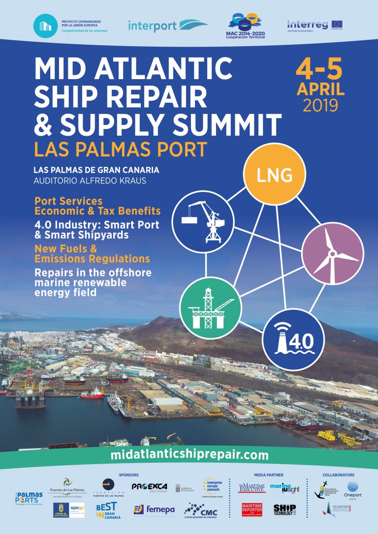 LAS PALMAS: Los proveedores de buques tendrán en la Mid Atlantic Ship Repair & Supply Summit una ventana para proyectar la calidad de sus servicios