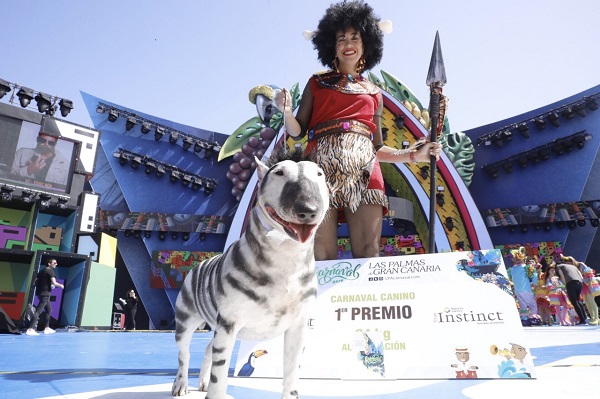 LAS PALMAS DE G.C.: Milka, con un disfraz alternativo de ‘body painting’, nueva mascota de la corte de «Una noche en Río»