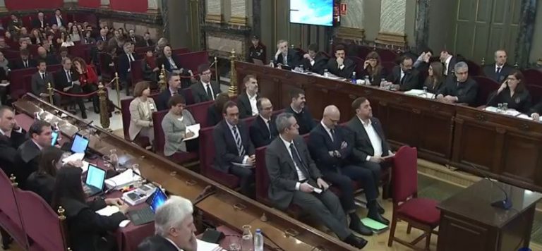 Quim Torra asiste a la declaración de Cuixart y Forcadell en la séptima sesión del juicio del ‘procés’