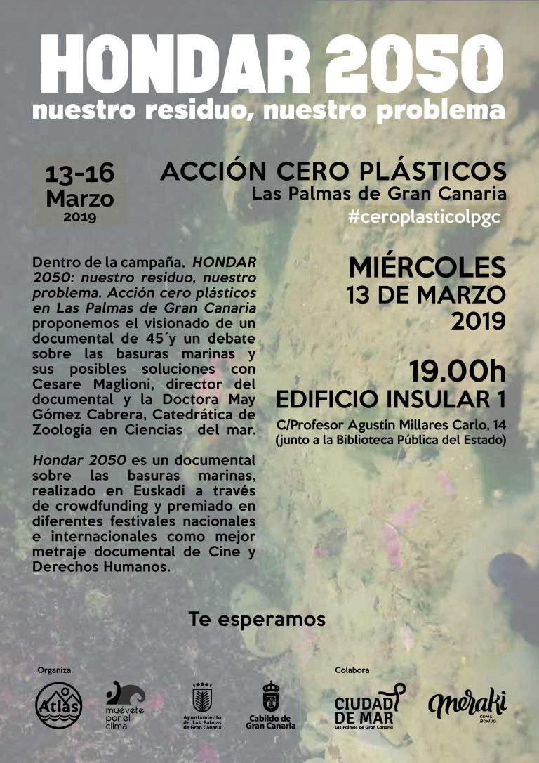 GRAN CANARIA: El Cabildo conciencia sobre los plásticos en el mar con la proyección del documental Hondar 2050 y debates con el autor