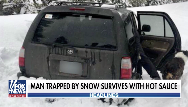 Un hombre y su perro sobreviven cinco días atrapados en la nieve gracias a unos sobrecitos de salsa picante