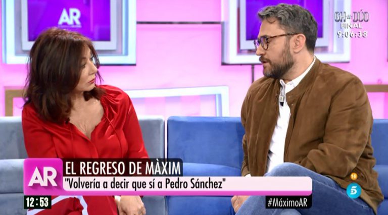 Màxim Huerta vuelve a ‘El programa de Ana Rosa’: «Estaba tan mal que iba en coche y no me importaba si me pasaba algo»