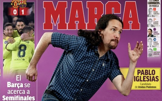 Pablo Iglesias se ríe de si mismo tras posar con cara de velocidad en esta portada