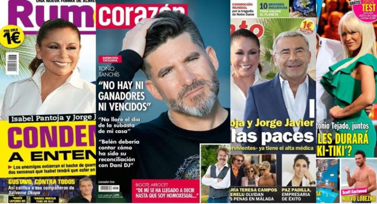 Kiosco rosa: así vienen las portadas de las revistas del corazón del lunes