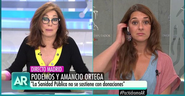 La repuesta de Ana Rosa a la portavoz de Podemos sobre la donación de Amancio Ortega