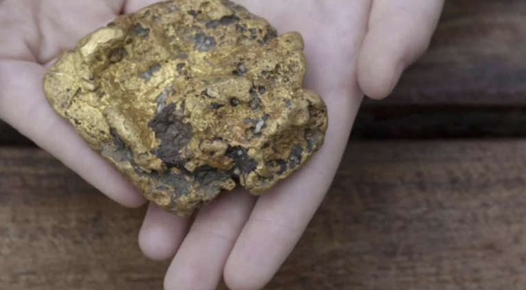 Saca a pasear su perro y se tropieza con una piedra de oro