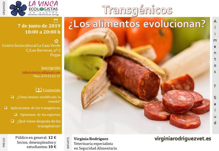 El 27 de mayo se abre el plazo para inscribirse en el Taller: “TRANSGÉNICOS ¿Los alimentos evolucionan?”, que se celebrará en Firgas el viernes 7 de junio