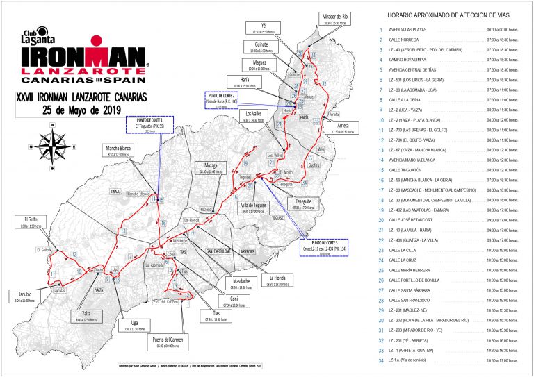 Más de 400 personas velarán por la seguridad durante el ‘XXVIII Ironman Lanzarote’, que se celebrará el sábado 25 de mayo