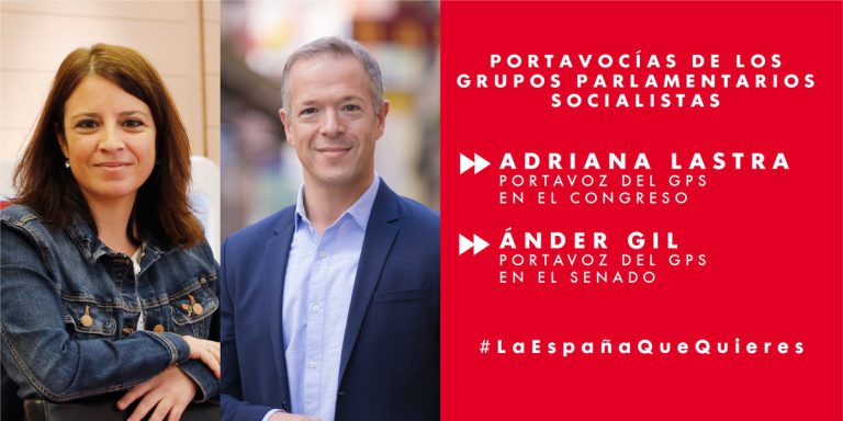 Lastra y Gil repiten como portavoces del PSOE en Congreso y Senado