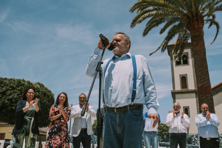 Bañolas presenta su candidatura en La Atalaya de Guía arropado por Fernando Clavijo, Ana Oramas, Pablo Rodríguez y José Miguel Bravo