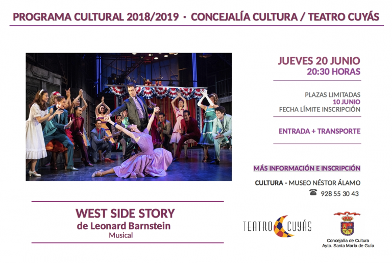 La Concejalía de Cultura organiza una nueva salida al Teatro Cuyás para disfrutar del musical ‘West Side Story’