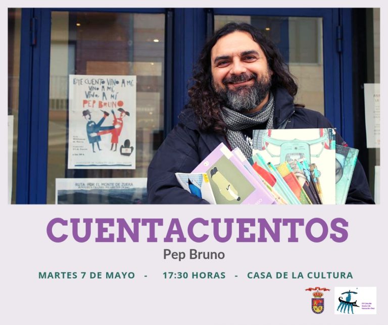 El reconocido narrador Pep Bruno participa mañana martes en un Cuentacuentos en Familia en la Casa de la Cultura de Guía