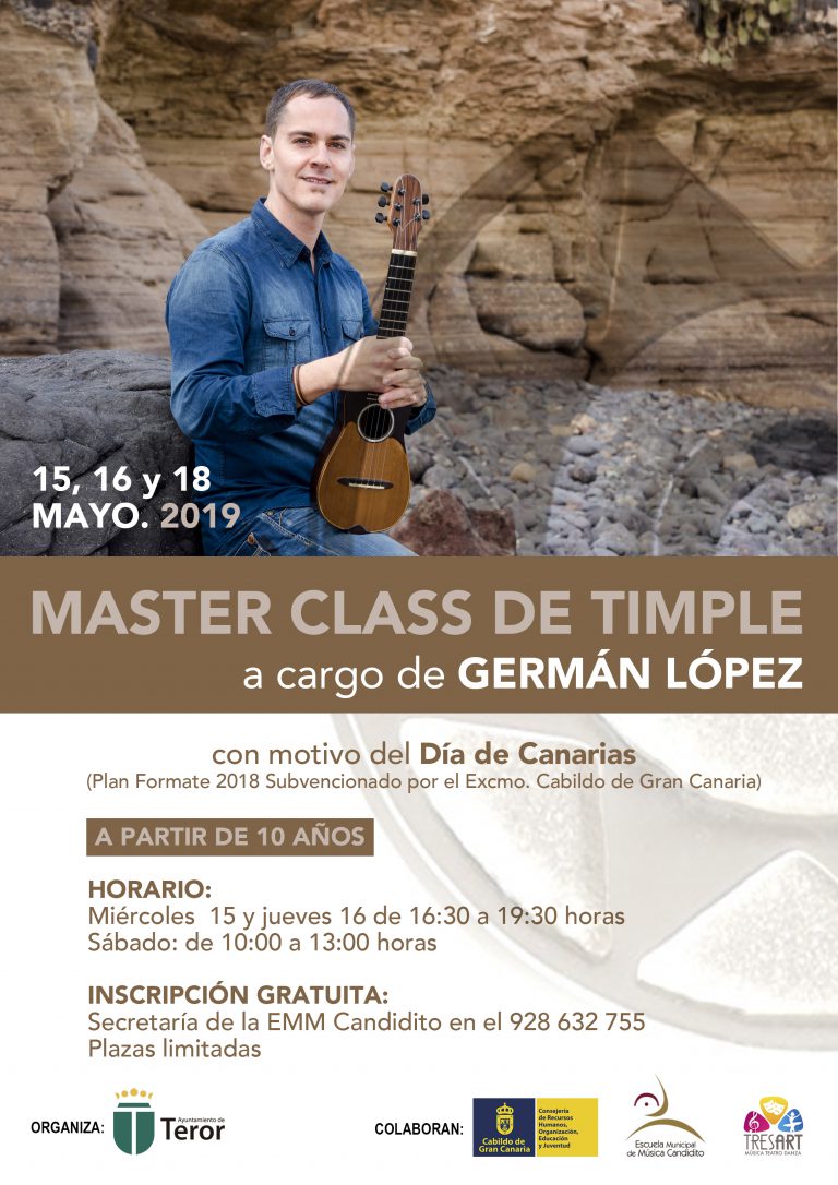 El timplista Germán López imparte tres días de Master Class en la Escuela Municipal de Música de Teror