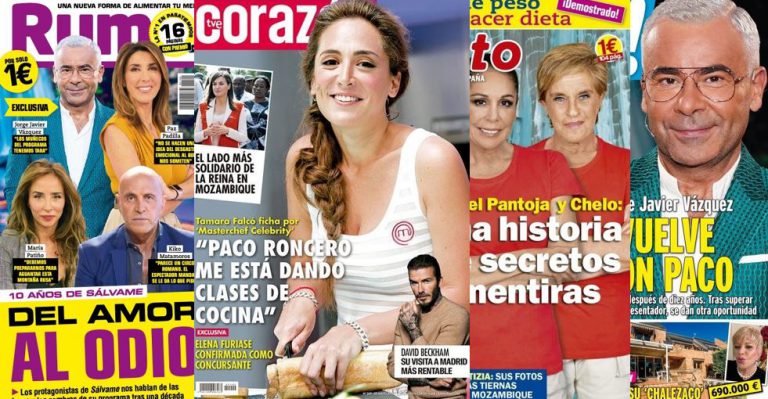 Kiosco rosa: así vienen las portadas de las revistas del corazón del lunes