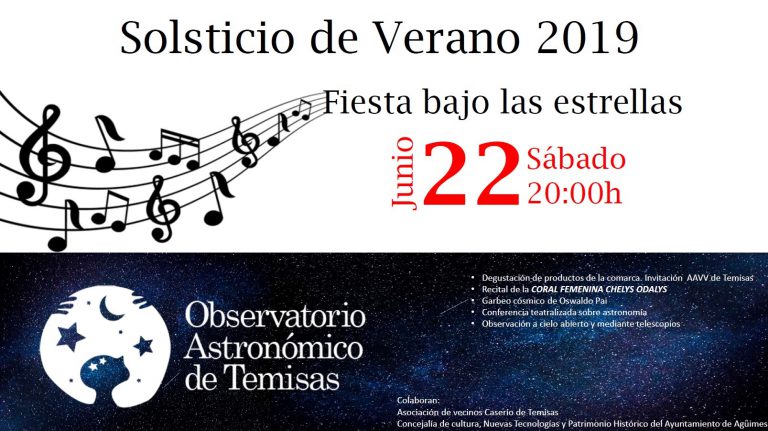 Fiesta bajo las estrellas del solsticio de verano organizado por el Observatorio Astronómico de Temisas en Agüímes