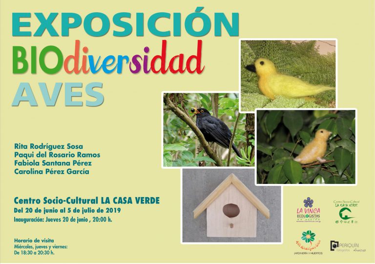 El jueves 20 de junio se inaugura en Firgas la  Exposición “BIOdiversidad AVES”, de Rita Rodríguez, Paqui del Rosario, Fabiola Pérez y Carolina Pérez