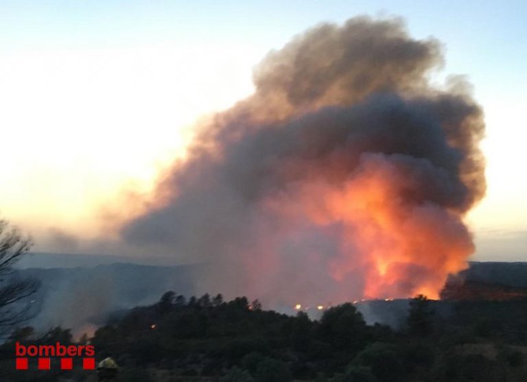 El incendio de Tarragona avanza sin control tras arrasar 6.500 hectáreas