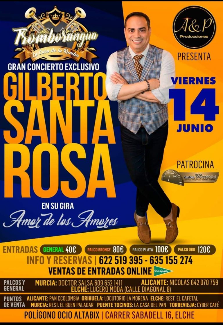 El Caballero de la Salsa, Gilberto Santa Rosa, llega hoy a Elche en su gira por España