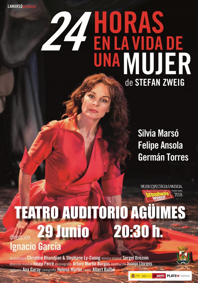 Obra de Teatro «24 Horas en la vida de una mujer» con la actriz Silvia Marsó en la Villa de Aguimes