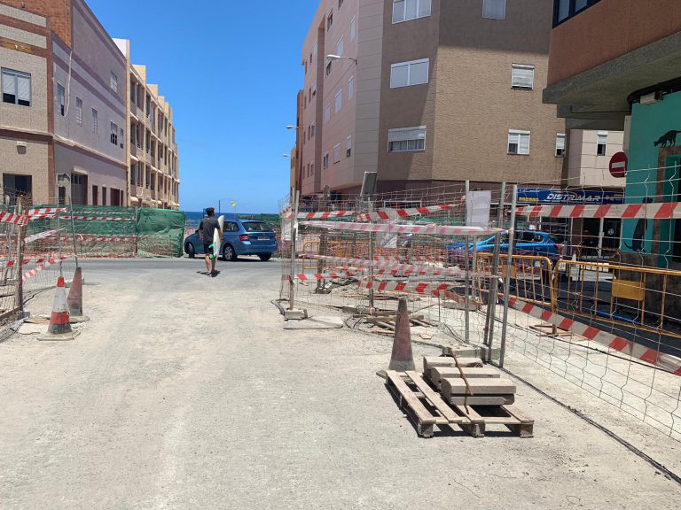 Ciudadanos denuncia la paralización de la obra de la calle Lepanto en el barrio de Guanarteme