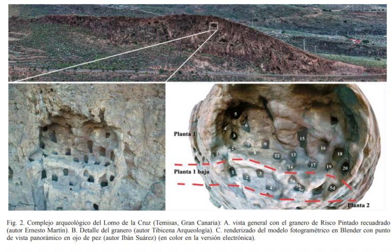 Investigadores de la ULPGC estudian restos arqueobotánicos y etmológicos en el granero prehispánico de Risco Pintado