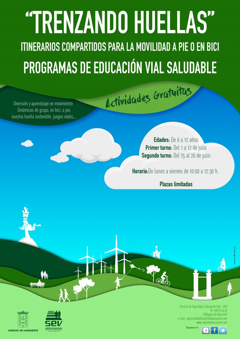 El Cabildo de Lanzarote organiza en julio un programa gratuito de actividades de educación vial y saludable para niños de 6 a 12 años