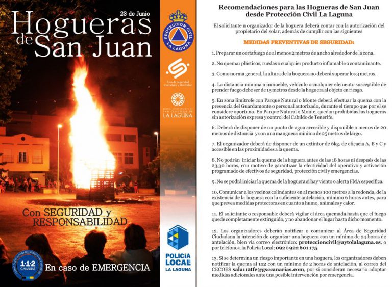 Seguridad Ciudadana establece un dispositivo especial para las hogueras de San Juan