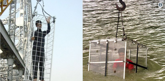 Un escapista muere ahogado tras arrojarse al río Ganges encadenado