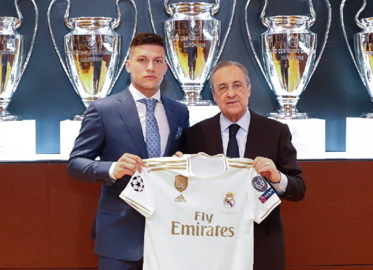 Luka Jović, presentado en el Santiago Bernabéu