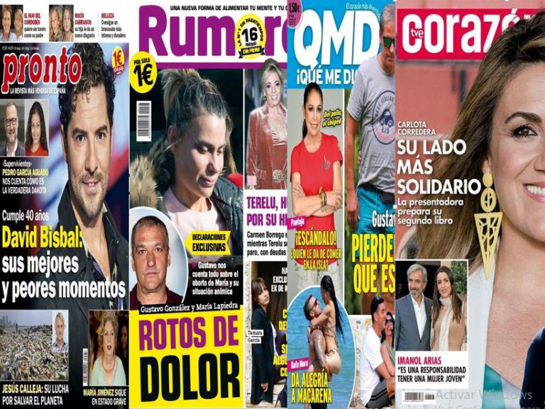 Kiosco rosa: así vienen las portadas de las revistas del corazón