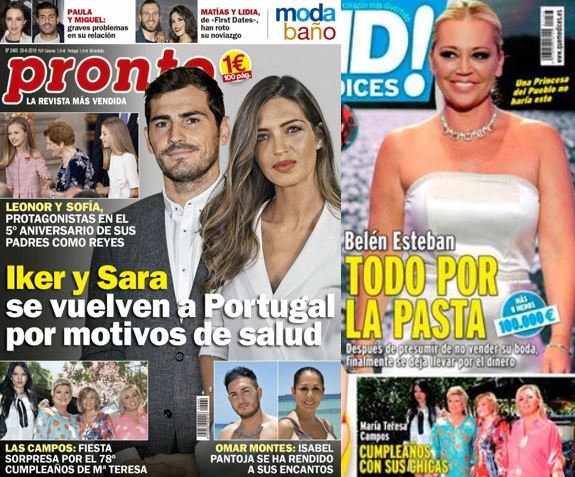 Kiosco rosa: así vienen las portadas de las revistas del corazón