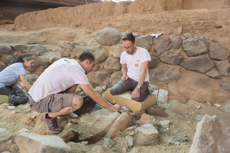 Una docena de alumnas y alumnos de siete universidades españolas participan en el V Campus de Arqueología Cueva Pintada